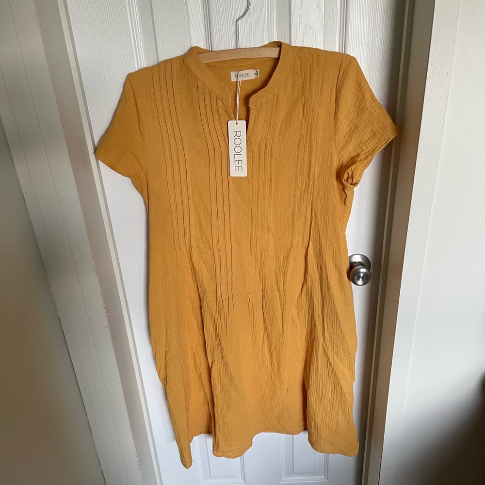 Roolee A Little Bird Dress Yellow Midi Dress